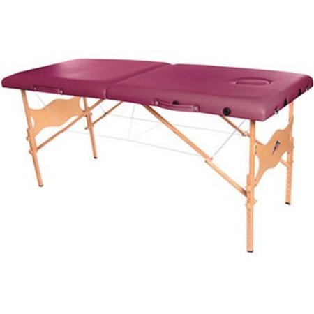 Fabrication Enterprises Economy Massage Table, Burgundy Upholstery, 73"L x 28"W x 23"- 33"H 15-3731BUR